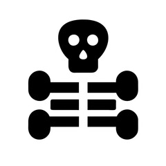 Human Skeleton vector icon on a Transparent Background