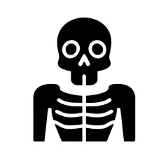 Human Skeleton vector icon on a Transparent Background