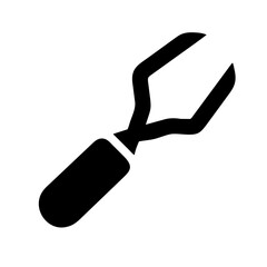 Surgical Forceps vector icon graphics element silhouette lifestyle sign and symbol on a Transparent Background