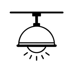 Operating Room Lights icon vector graphics element silhouette Oral symbol sing illustration on a Transparent Background