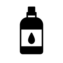 Mouthwash bottle icon vector graphics element silhouette Oral mouthwash symbol sing illustration on a Transparent Background