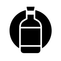 Mouthwash bottle icon vector graphics element silhouette Oral mouthwash symbol sing illustration on a Transparent Background