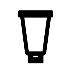 Toothpaste tube icon vector graphics element silhouette Oral toothpaste symbol sing isolated illustration on a Transparent Background