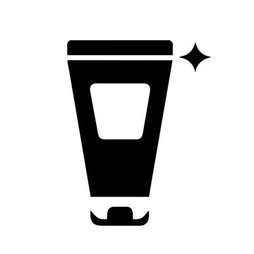 recommend clip art: Toothpaste tube icon vector graphics element silhouette Oral toothpaste symbol sing isolated illustration on a Transparent Background