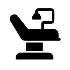 Dental chair icon vector graphics element silhouette Oral symbol sing illustration on a Transparent Background