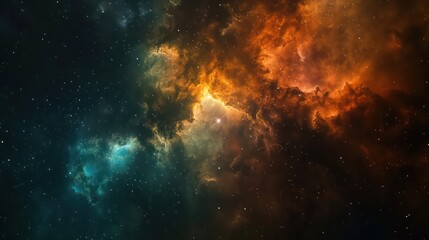 Fototapeta premium Colorful space galaxy cloud nebula. Stary night cosmos. Universe science astronomy. Supernova background wallpaper