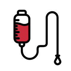 IV Drip icon, modern medical Vector graphics silhouette sing symbol Illustration on a Transparent Background