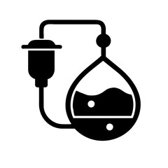 IV Drip icon, modern medical Vector graphics silhouette sing symbol Illustration on a Transparent Background