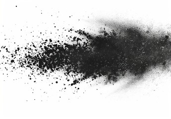 Black grainy texture isolated on white background. Dust overlay. Dark noise granules. Digitally generated image. Vector design elements. Illustration, Eps 10. - Powered by Adobe