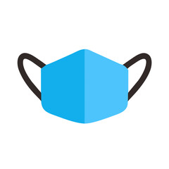 Surgical Mask icon vector graphics element silhouette Medical symbol sing isolated illustration on a Transparent Background