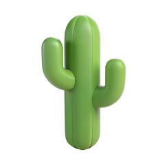 Iconic Mexican Cactus 3D Design: Cinco de Mayo Celebration Graphics for Print and Digital Media, Transparent Background, Png