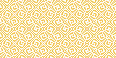 Japanese seamless pattern in oriental geometric traditional style.Circle ornament.Golden abstract asian creative motif. Vintage tiger.