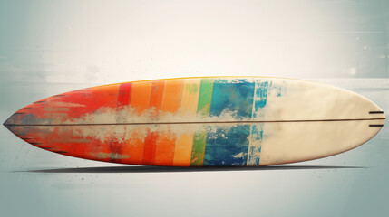 Colorful surfboard poster