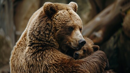 Obraz premium Bear. Photography of wild animal in natural habitat.