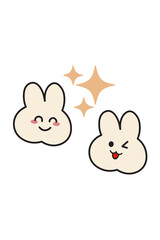 Kawaii Smiley Face Sticker: Cute Character for Any Project