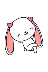 Kawaii Smiley Face Sticker: Cute Character for Any Project