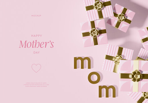 Happy Mother's Day Banner Design Mockup