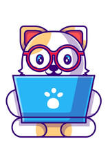 Kawaii Smiley Face Sticker: Cute Character for Any Project