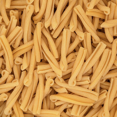 Casarecce,heap of Italian pasta,full frame background