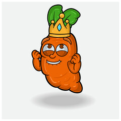 Carrot Mascot Character Cartoon With Happy expression.