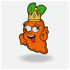 Carrot Mascot Character Cartoon With Crazy expression.