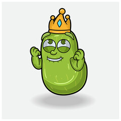 Pear Fruit Mascot Character Cartoon With Happy expression.
