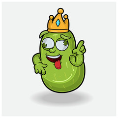 Pear Fruit Mascot Character Cartoon With Crazy expression.