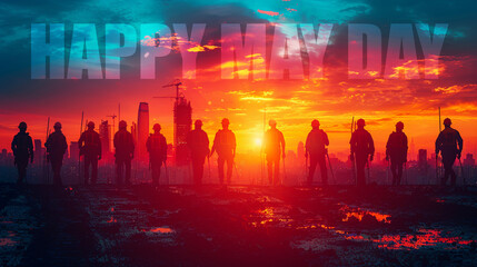 May day celebration of workers on top of a building may day wallpapers