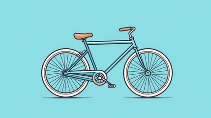 Minimalist red bicycle on a subtle peach background exuding simplicity and elegance