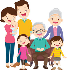 big family happy Portrait