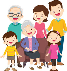 Obraz premium big family happy Portrait
