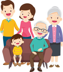 Fototapeta premium big family happy Portrait