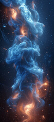 Obraz premium Blue Inferno A Swirl of Flames