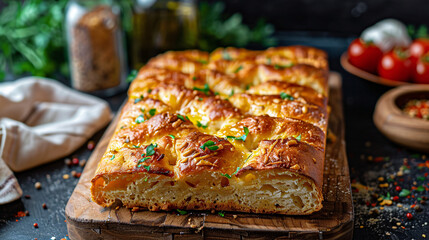 Delicious italian focaccia bread