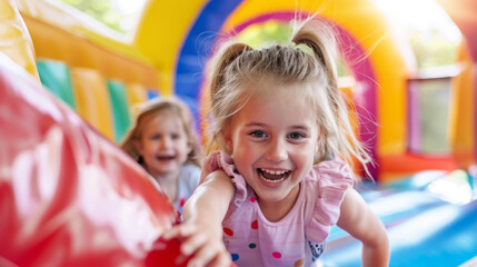 children playing in the park	
