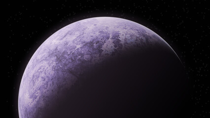 Purple Planet in Space
