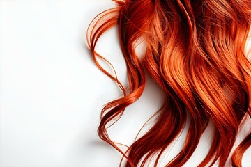Various styles and lengths of red hair on white background. Concept Red Hair Variations, Hairstyle Inspiration, White Background Portraits, Style and Length Diversity
