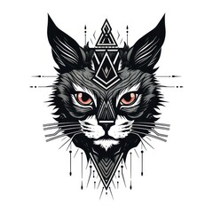 Cat drawing animal mammal