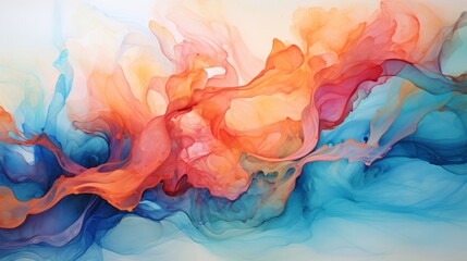 Vibrant swirling watercolors illustrating fluid motion and artistic abstraction