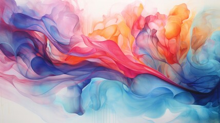 Vibrant swirling watercolors illustrating fluid motion and artistic abstraction