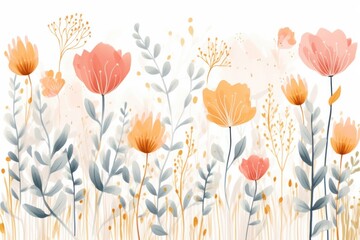 Flower watercolor flower backgrounds pattern
