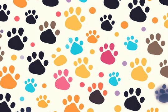 Paw print pattern pet dog