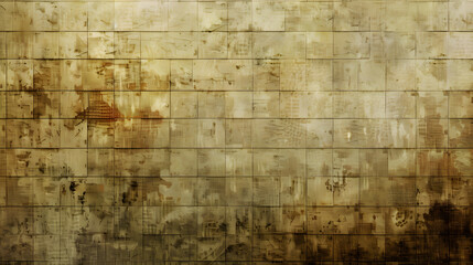A brown and beige grunge background texture with small squares. 