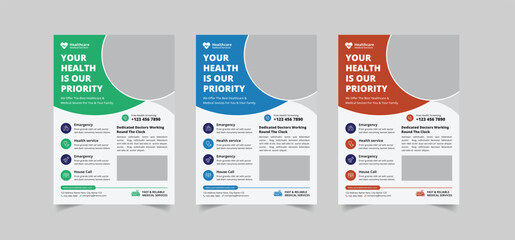Medical Flyer Template | Healthcare Flyer | Poster, Brochure for Medical Business | Hospital Flyer | healthcare and medical flyer