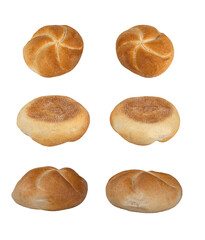 set of bread isolated