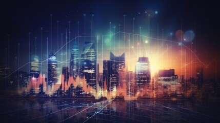 Charts and diagrams analysis background. Finance and investment theme concept.