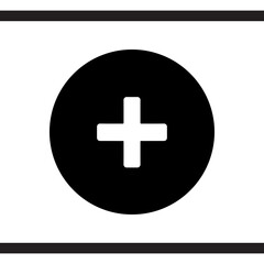 Add icon vector. Plus icon sign symbol vector. Medical cross vector icon illustration isolated on white background