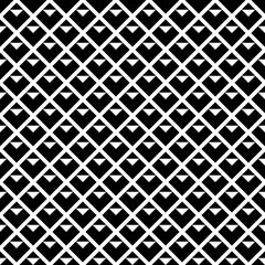 Seamless pattern. Triangles, figures ornament. Geometrical wallpaper. Triangular shapes, chevrons backdrop. Geometric forms background. Mosaic motif. Textile print, abstract image. Vector artwork