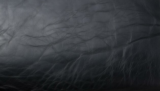 Fototapeta Tło, tapeta z fakturą czarnej skóry. Generative AI
