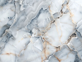 Close up of grainy rock surface with multiple cracks and edges showing layers of limestone structure. White marble with pattern of yellow and grey tones weaving tender motif